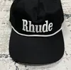 Rhude 2024 modedesigner boll kepsar män kvinnor avslappnad gula skum bokstäver baseball mössa utomhus hatt justerbar mens keps boll mössa designer fit cap