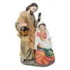 Dekoracja świąteczna miniaturowa statua świętej rodziny dzieciątko jezus na boże narodzenie prezent religijny na biurko