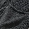 Herr ull blandar kapital gr￥ V-hals sn￶rning l￥ng￤rmad stickad tr￶ja f￶r kvinnor och m￤n japanska vintage cardigan coat v￥ffla kendo mantel 220915