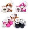 Botlar 0-18m sevimli kar pamuk sıcak bebek yumuşak, kız için kış bebek ayakkabıları kız kayması anti-kayma Noel patikleri
