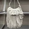 22s Designer Bag High 2022 quality leather bag ladies fashion rivet heavy industry fringe crescent axillary universal cross bag