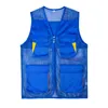 Men's Vests High Visibility Reflective Vest Volunteer Worker Running Mesh Black Clothing Workplace Road Warning Clothes Coverall