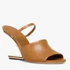 Ünlü Markalar İlk Sandalet Ayakkabı Kadın Açık Ayak Parmağı Terlik Pompalar Heykel F-şekilli topuk Partisi Wdding Elbise EU35-43 Ayakkabı Kutusu