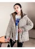 2023 Winter WhiM Warm feminino Down Cotton Square Jacket Parkas Designer Fashion Letters Classic Capuz Jackets de bolso de bolso de algodão curto