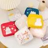 보관 가방 1PSC 여성 탐폰 가방 여성 메이크업 홀더 귀여운 동물 냅킨 위생 패드 파우치 주최자 작은 화장품