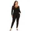 Tracksuits Sale 6xl Plus Size For Women Casual Running Suit African Women's Clothing Long Sleeve Big Set Street Sport Sets