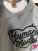 Hoodies للرجال Sweatshirts 2022FW Human Made Signshirts الرجال النساء 1 1 القلب المطبوعة من البلوزات مصنوعة