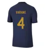 Maillots de football 2022 koszulka piłkarska francuska BENZEMA koszulki piłkarskie MBAPPE GRIEZMANN POGBA kante maillot zestaw stóp koszulka męska zestawy