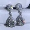 Boucles d'oreilles pendantes WUIHA 925 argent sterling poire 3EX 3CT VVS D couleur créée Moissanite mariage fiançailles personnalisé goutte bijoux fins