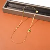 2022 automne nouveau rétro Simple colliers serpent os émeraude et perle pendentif clavicule chaîne femme Ins exquis mode bijoux