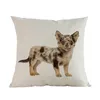 Oreiller mignon chiot Animal petit animal de compagnie race chiens Chihuahua Portrait jeter étui maison boutique canapé voiture housse décorative 45x45 cm