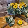 장식용 꽃 3bunches 90heads 아기 호흡 인공 플라스틱 석고 DIY 꽃다발 꽃다발 배열 웨딩 홈 장식 52cm