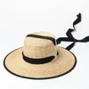 Chapeaux à large bord Chapeaux de soleil de qualité pour femmes Floppy Beach avec UV UPF 50 Protection Chapeau de paille Ruban Kuntucky Chapeau