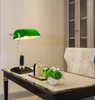 Lampade da tavolo Retro Art Lamp Vintage Green Film Desk Camera da letto americana Comodino Led Light Studio Nostalgico