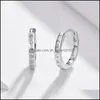 Hoop Huggie Hoop Boucles D'oreilles Pour Les Femmes 925 Sterling Sier Minimaliste Simple Cercle Boucle D'oreille Réel Bijoux De Mode Coréenne 1790 V2 Drop Deliv Dhre2