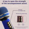 Microfones WS-898 Bluetooth Handheld Microphone Wireless Karaoke Double Speaker Condenser Mic Player Singing for iOS Android Smart TV T220916