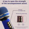 الميكروفونات WS-898 Bluetooth Handheld Microphone Wireless Karaoke Double Smeenser Mic Player الغناء لـ iOS android Smart TV T220916