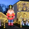 Decorazioni natalizie 11ft / 3.35m Gonfiabile Mi Old Man Decorazione natalizia Impermeabile LED Xmas Festival Holiday Blow Up Family Party Decoration 220916