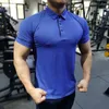 Koşu Formaları Erkekler T-Shirt Spor Sporu Trailsuit Erkek Jogging Sweatshirt Homme Atletik Gömlek Egzersiz Fitness Giyim Kısa Kollu Üstler