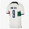 2020 Portugal maglie da calcio Ronaldo Joao Felix Neves Bernardo Cancullo Ruben Neves 2021 Away White 20 21 Team National Team + Kid Kit Camicia da calcio Kit