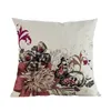 Poduszka kolorowy motyl i kwiaty Wektor geometryczny wzór lniany bawełniany sofa domowa dekoracja 45x45cm
