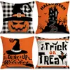 Spooky Halloween Pillow Cover Pillow Case Farmhouse Sofa Couch Festlig Pumpkin Witch Scarecrow DecorationsR KDJK2209