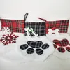 Yeni Yıl için Dekor 2022 Ekose Noel Hediye Çantaları Pet Köpek Kedi Pençe Çorap Çorapları Noel Ağacı Asma Kolye Oyuncak Bebek Hediyeleri
