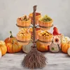 Party Decoration Halloween Pumpkin Snack Bowl Stand Candy Basket Fruit Storage Dessert Holder Kitchen Table DIY 220915