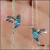 Bengelen kroonluchter spread vleugels vogels bengelen oorbellen gemengd zirkonium kristal strass rhinestone rode kroonluchter oorlijn ornament vrouwen meisje dhhgb