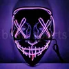 Маска ужасов Хэллоуина косплей светодиодная маска Light Up El Wire Страшное свечение в темной маска -фестивале.