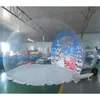 gratis schip buitenspellen activiteiten Kerst opblaasbare gigantische Snowglobe Human Size Snow Globe met tunnel voor volwassenen en kinderen