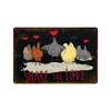 I Love My Ladies Vintage Métal Peinture étain Signe Drôle Poulet Ferme Plaque Décorative Chambre Décoration Pour Cave Mur Art Décor Fer Plaques Autocollants