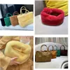 22s Designer Bag Velvet Classic Ho bo Knotted Bag for Winter Mini Jodie Clutch bags Fake goat's hair Woven Slip Tote Big Capacity Nubuck