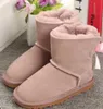 الأطفال Bailey Bows Boots أصلي من الجلد الصغار الثلج أحذية الثلج الصلبة بوتاس نيف شتاء الفتيات