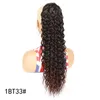 Lange paardenstaarten extensions Synthetische trekkoord paardenstaart Afro kinky krullende paardenstaart haar elastisch haarstukje