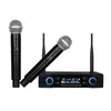 Microphones Professional Wireless Microphone KTV Karaoke Two-channel Handheld Adjustable Frequency Microphone Singing Machine Mic For Party T220916