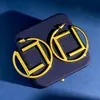 Women Hoop Earrings Designer Fashion Huggie Big Double Letters Gold Hoops F Jewelry Luxurys Stud Earring Plating 18K med Box188G