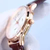 Lüks Mens Watch Designer Watches Cal.928 MECHANCIAL AUTATIC HAREKET SAFPHIRE Pencere Rezervi De Marche Koltwatches Calfskin Strap 42mm Palyaço