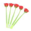 0,5 mm czarny atrament Rose Flower Flower Silikon Gel Pen PIT Dift School Home Decor