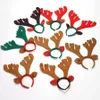 Factory 12 Pieces/Lot Christmas Head Buckle Elk Hair Hoop Reindeer Antler Pannband Hjort Horn Kids Adults Hair Accessory Party Festival Dekoration