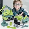 Dinosaurio de construcción para niños fundido a presión, excavadora de ingeniería, camión volquete, modelo educativo DIY, juguetes para niños, coches de juguete 0915