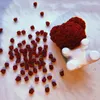 Fleurs décoratives pour cadeau de saint-valentin, ours en Rose rouge en peluche, fleur artificielle, pour mariage, anniversaire, décoration de fête DIY pour femmes, 25cm