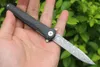 Special offer MM6671 Flipper Folding Knife VG10 Damascus Steel Blade Carbon Fiber Handle Ball Bearing EDC Pocket Knives