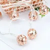 Cordes LED Fée Guirlande Lumineuse Rétro Fer Métal Hexagone Pentagramme Boule De Diamant Corde De Noël Vacances De Noce Décoration De La Maison