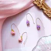 Boucles d'oreilles à crochet à breloques, rétro, tulipe, tempérament doux, fleur de printemps, accessoires d'oreille pour fille douce, 2 couleurs au choix