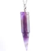 Amethyst Natural Stone Bullet Pendant For Jewelry Making Diy Necklace Earring Accessories Charm Gift Party Decor BN346