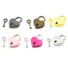 Heart Shape Padlocks Vintage Hardware Locks Mini Archaize Keys Lock With Key Travel Handbag Suitcase Padlock 7 Colors 916