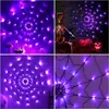 A decoração de festa Halloween LED Spider Web Lights String com 80 lâmpadas de atmosfera de luzes de luz roxa para decoração de casa 220915