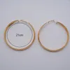 Hoop Earrings Big Trendy Gold Color Jewelry Wholesale Round Large Size For Women Party