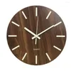 Orologi da parete 4cvss Camera da letto Glow In Dark Luminoso Orologio Facile da leggere Ufficio Basso rumore Silenzioso Corridoio Decorazioni per la casa in legno Quarzo senza ticchettio